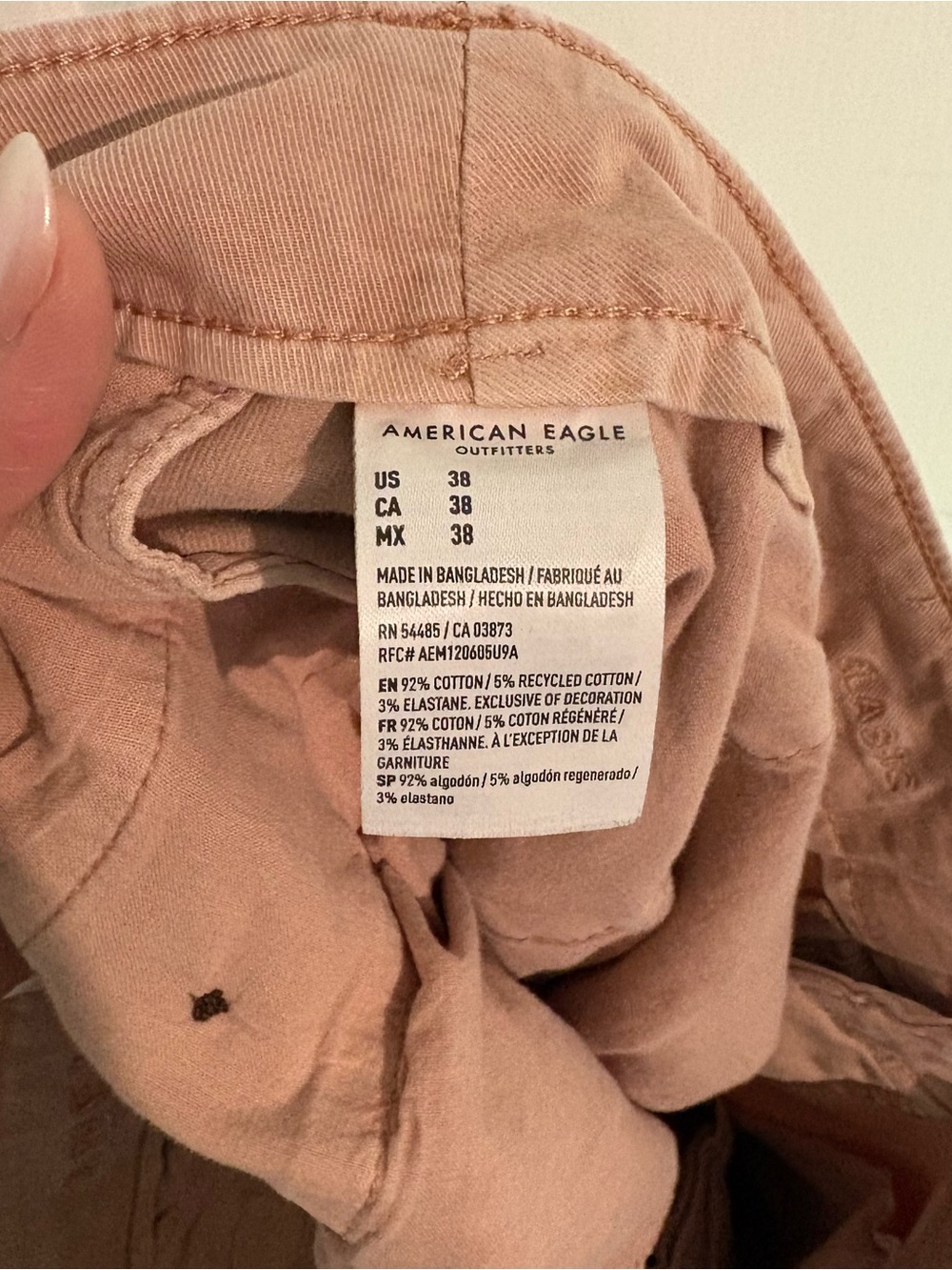 American Eagle Outfitters Men’s Dusty Rose Flex Fit Shorts - Picture 4 of 7